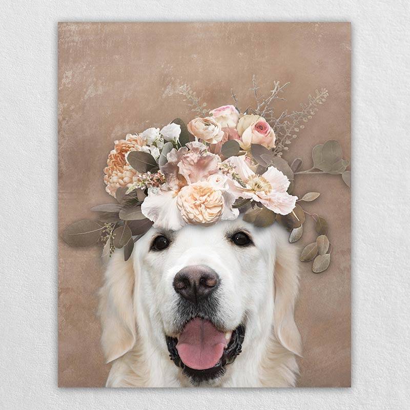 Personalised Dog Portrait Pet Canvas Art Painting