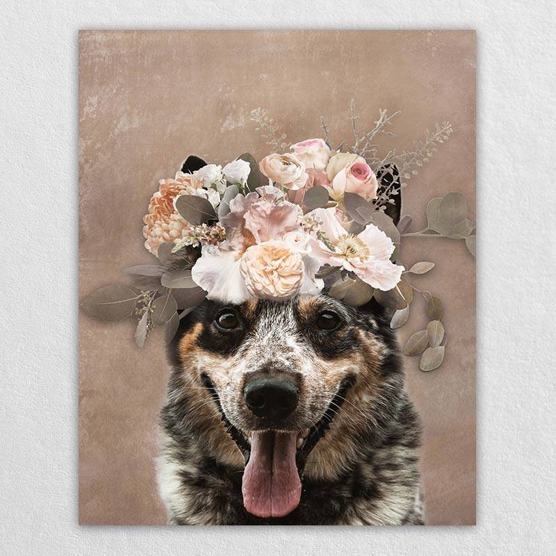 Personalised Dog Portrait Pet Canvas Art Painting