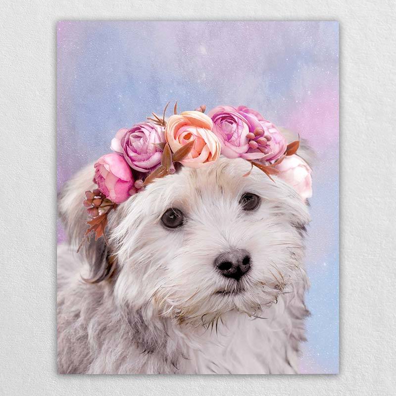 Custom Pet Dog Canvas Painting