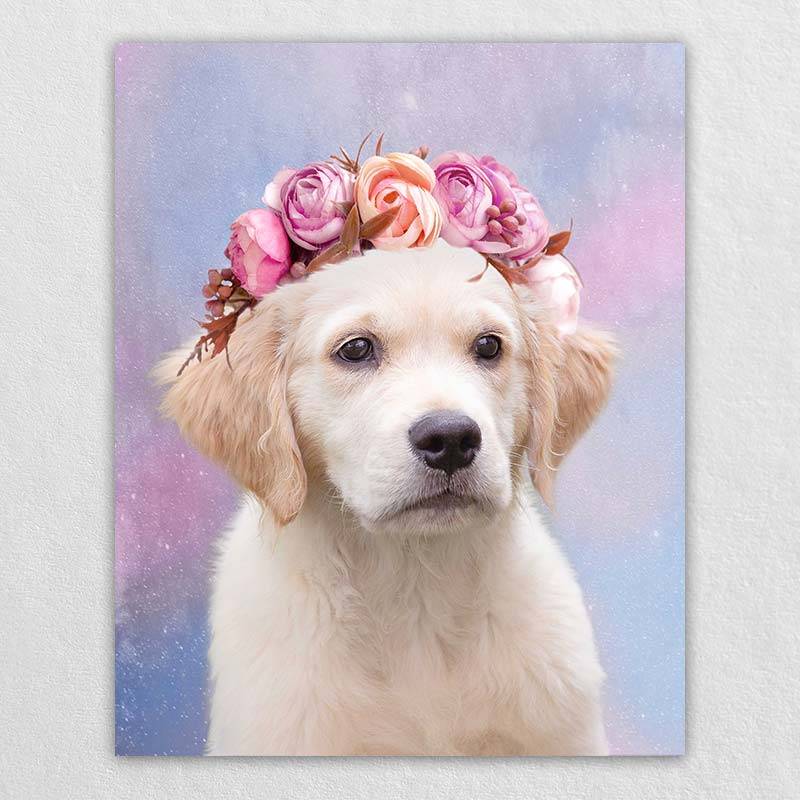 Custom Pet Dog Canvas Painting