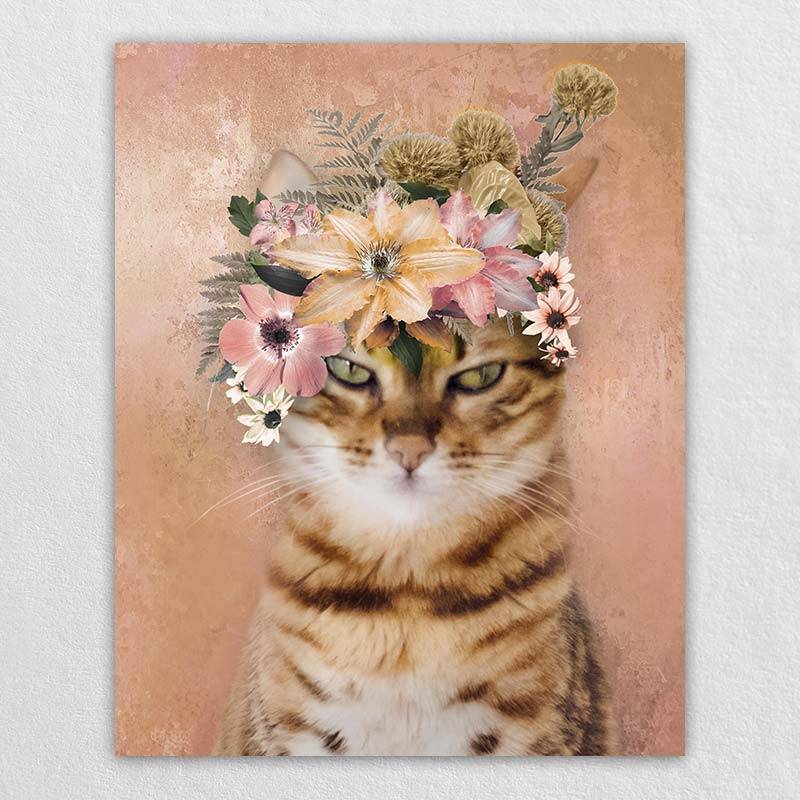 Personalised Cat Portrait Dog And Pet Canvas
