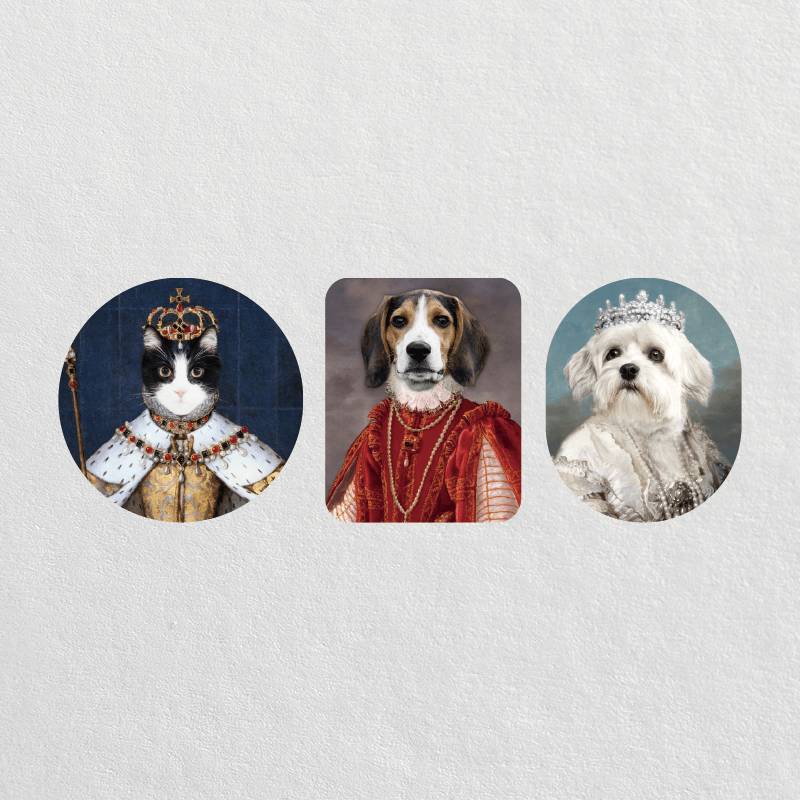 Custom Queen Pet Portrait Stickers