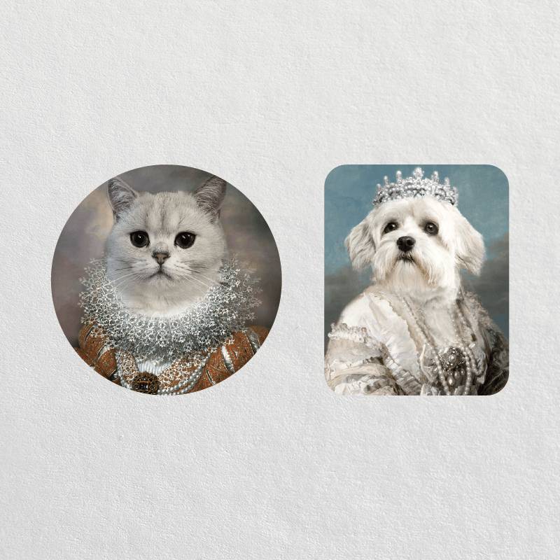 Custom Queen Pet Portrait Stickers