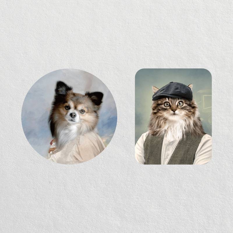 Custom Modern Pet Portrait Stickers