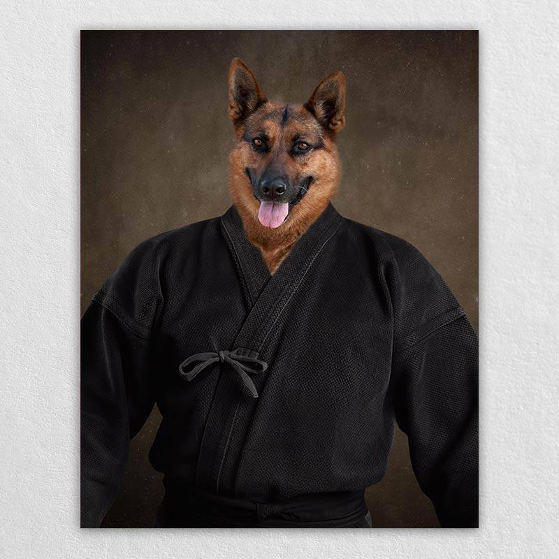 Warrior Customizable Dog Portrait Cool Canvas Art