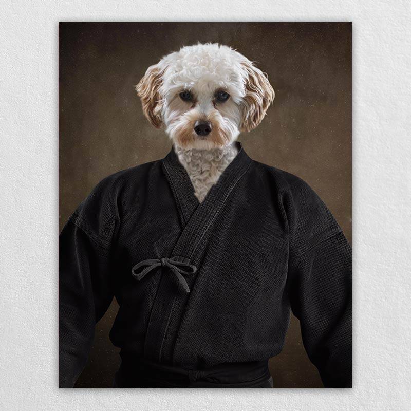 Warrior Customizable Dog Portrait Cool Canvas Art