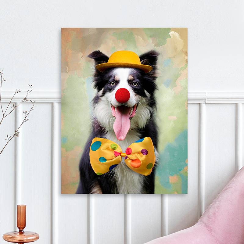 Colorful Dog Painting Custom Housewarming Gifts