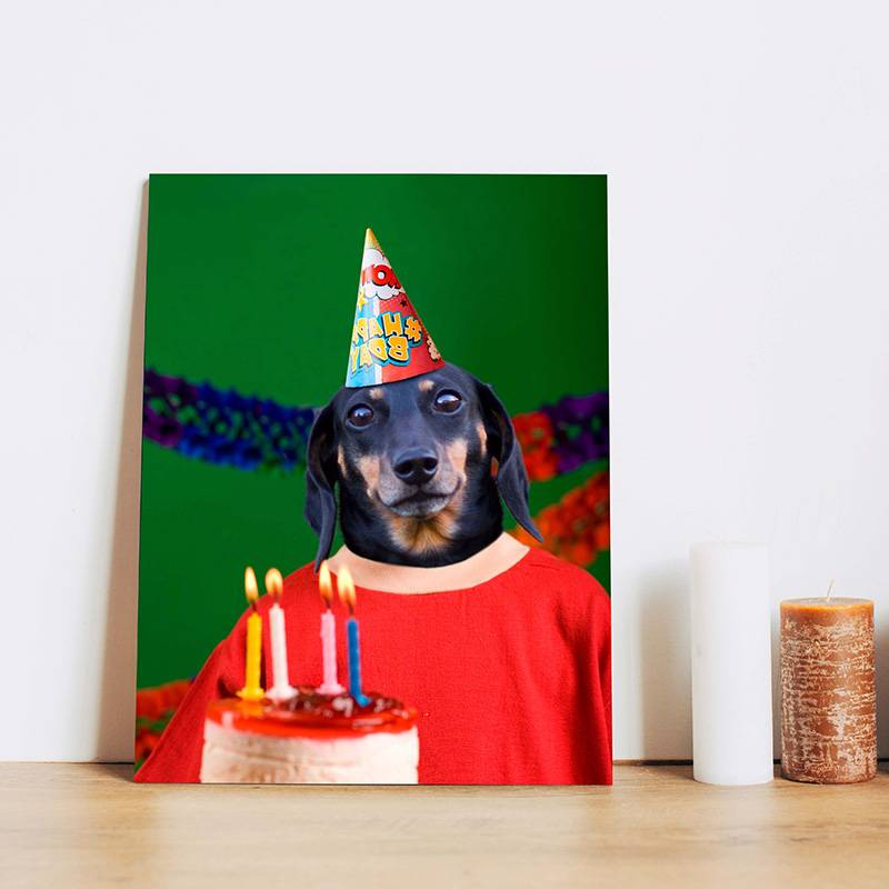 Birthday Faced Pet Portraits Customized Gifts For Him