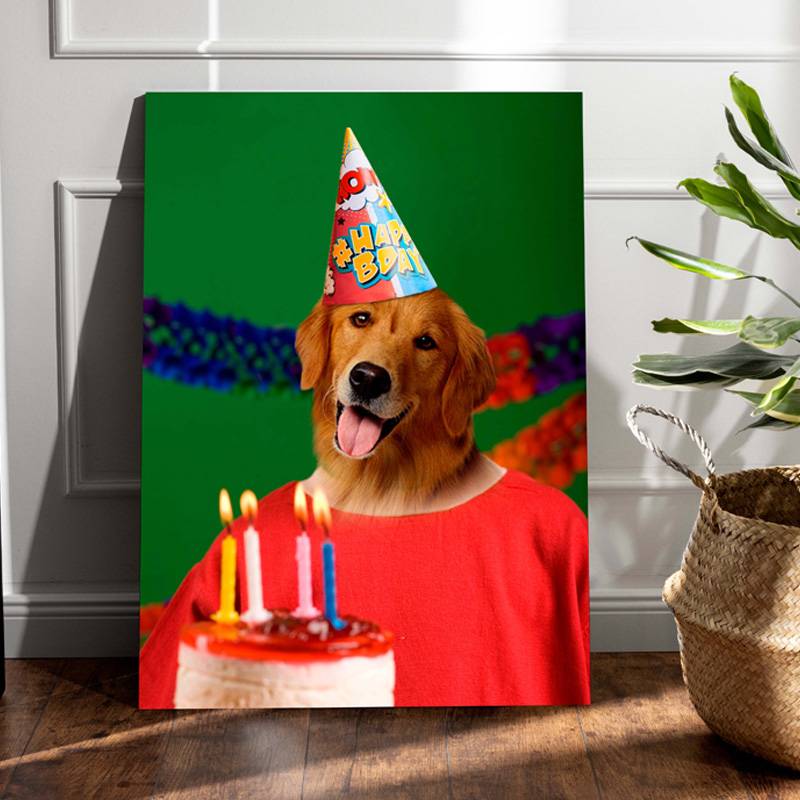 Birthday Faced Pet Portraits Customized Gifts For Him