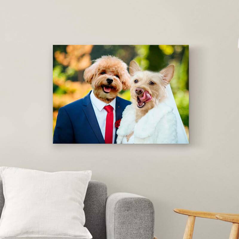 Funny Dog Prints Pet Portrait Custom Wedding Gifts