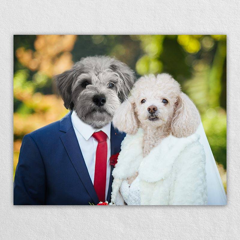 Funny Dog Prints Pet Portrait Custom Wedding Gifts