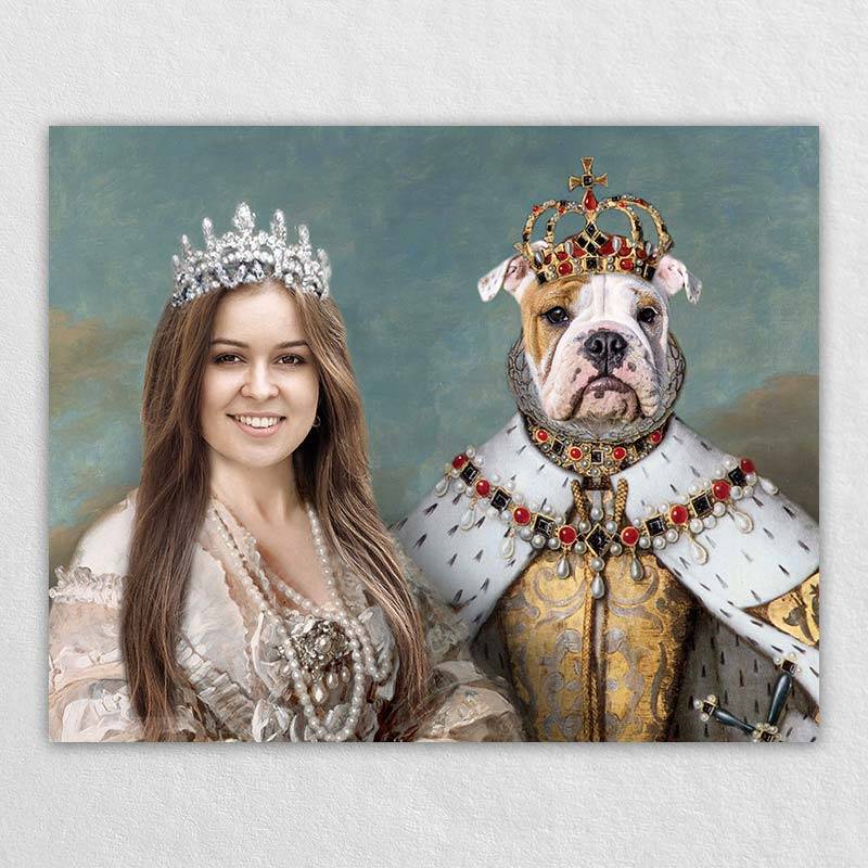 Queen Portrait Pet And Owner Royal Portraits