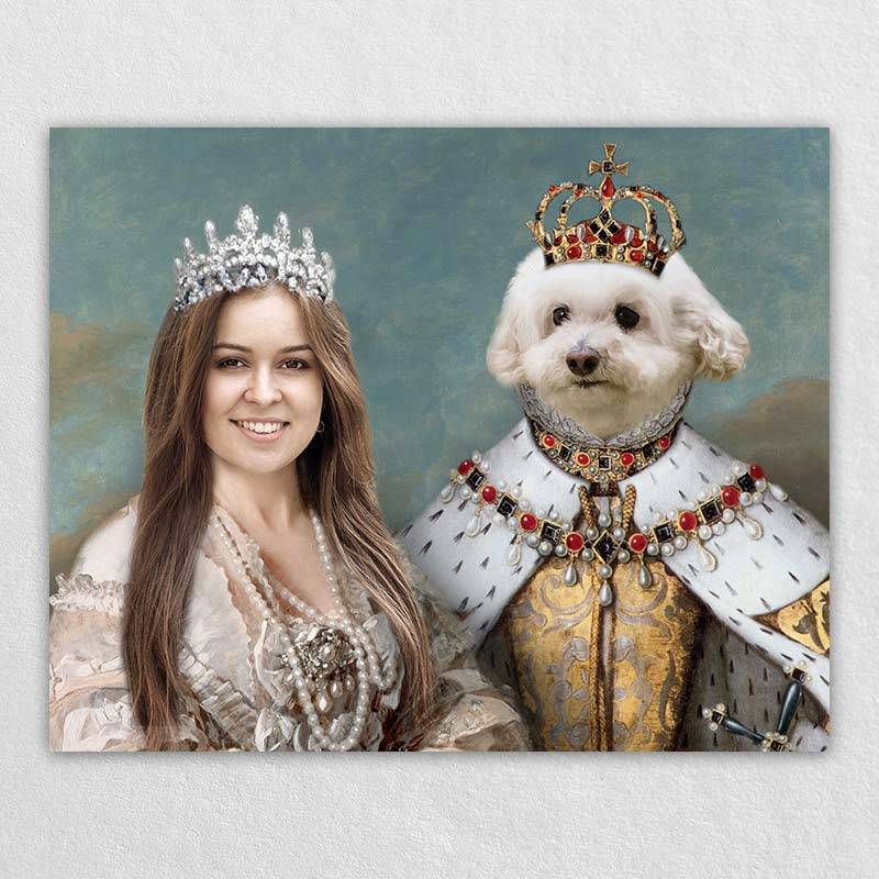 Queen Portrait Pet And Owner Royal Portraits