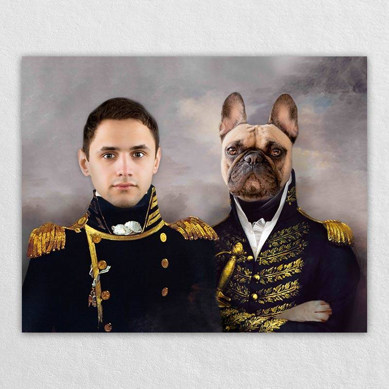 Admiral Portrait Pet Dog And Owner Portraits