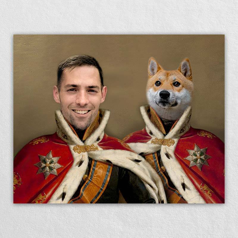 Royal Person And Pet Portraits Animal Canvas Art