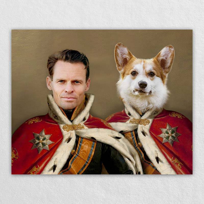 Royal Person And Pet Portraits Animal Canvas Art