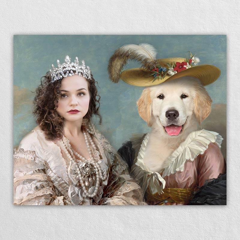 Pet And Owner Drawing Custom Pet Portrait Paintings