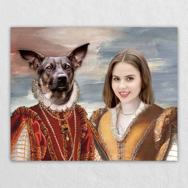Royal Custom Pet And Owner Painting