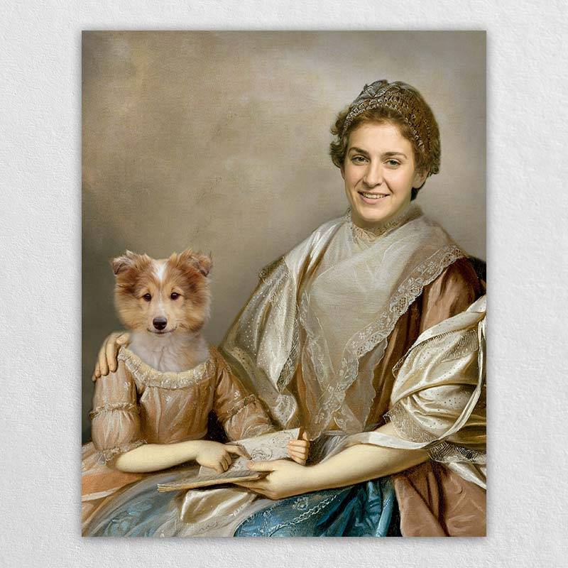 Owner Renaissance Art With Dogs And Pets