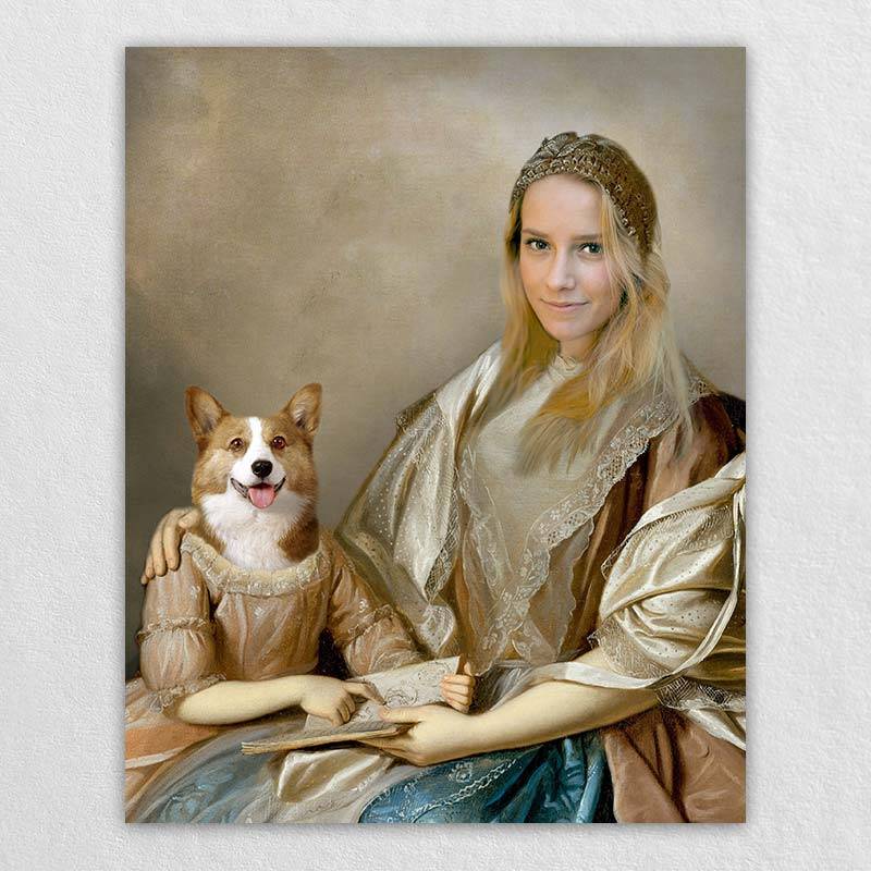Owner Renaissance Art With Dogs And Pets