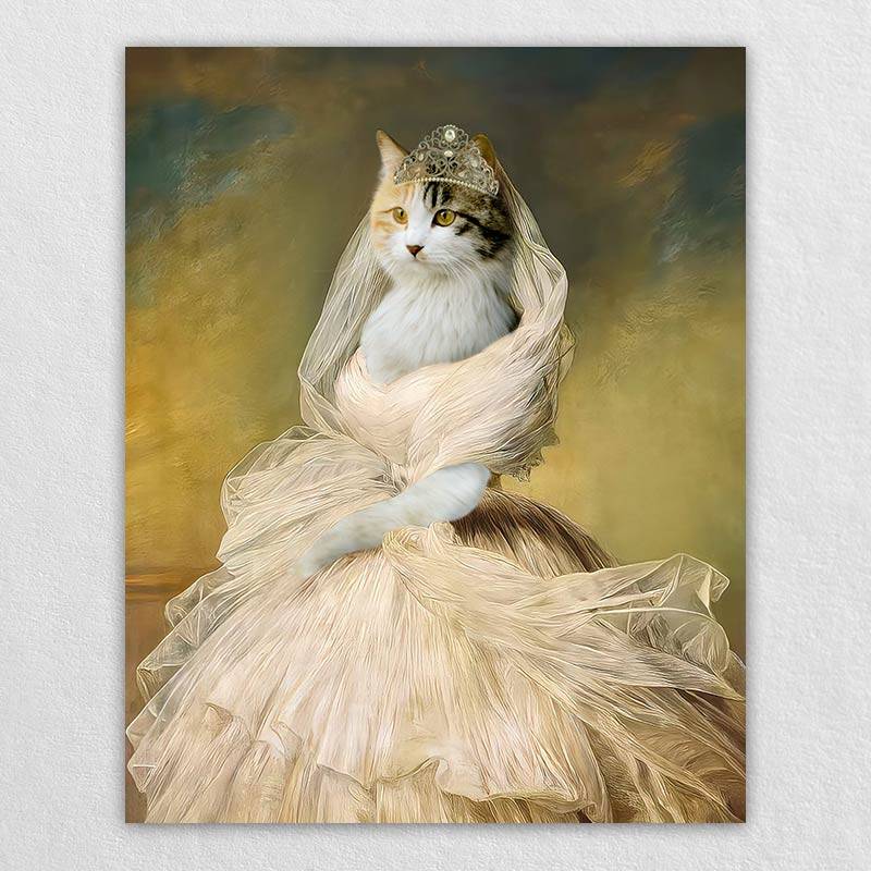 Beautiful Pet Dog Cat Queen Portrait
