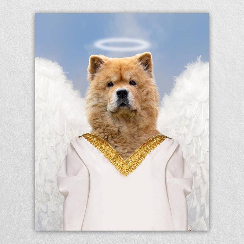 Angel Dog Painting Custom Pet Portraits