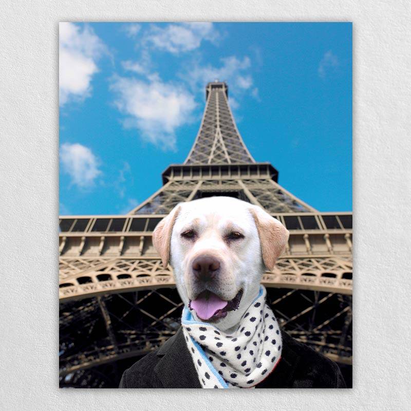 Travel To The Eiffel Tower Animal Face Portrait