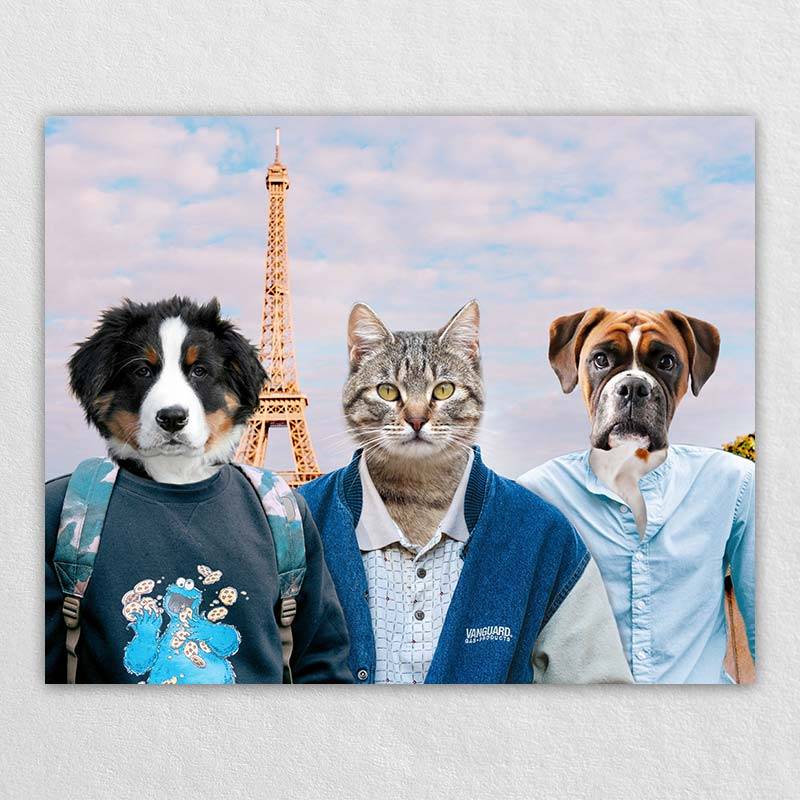 Happy Trip Pet Portrait Custom Mother'S Day Gifts