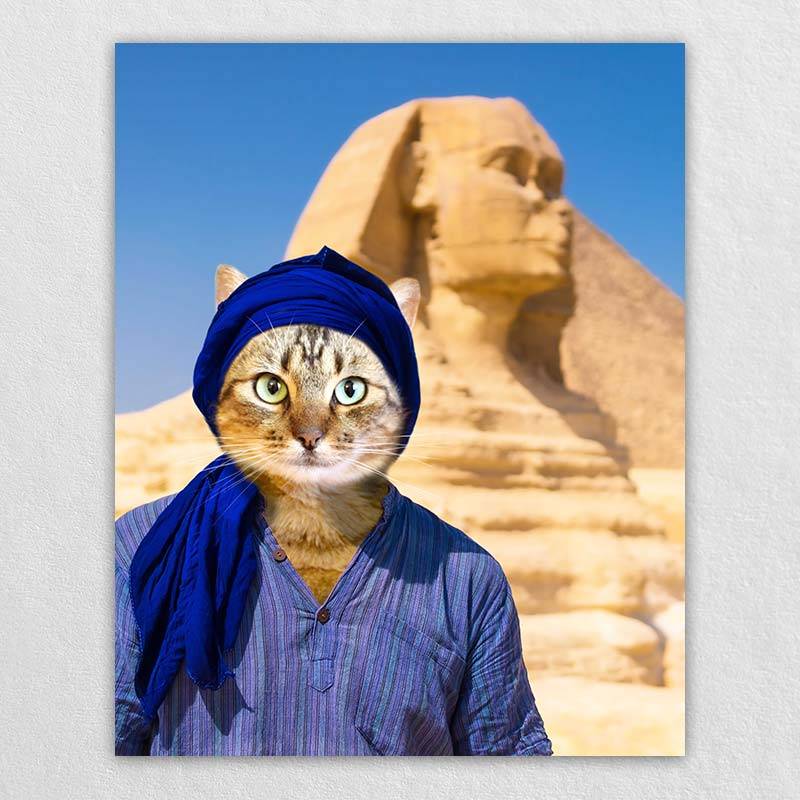 Egyptian Tour Pet Cat Portrait Drawing