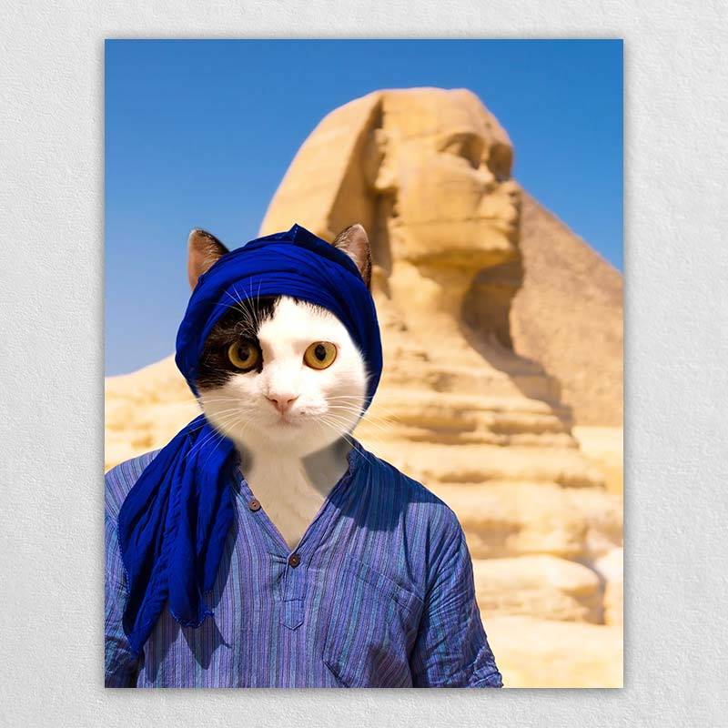 Egyptian Tour Pet Cat Portrait Drawing