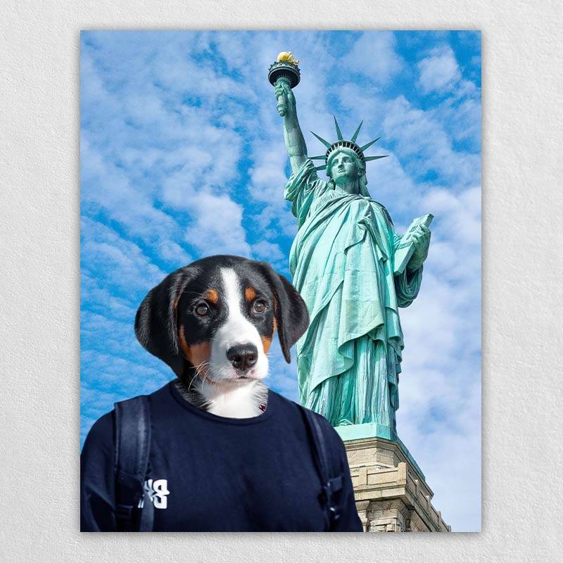 Pet Puppy Dog Drawing Statue Of Liberty Tour