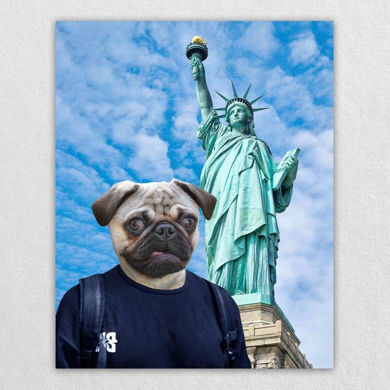 Pet Puppy Dog Drawing Statue Of Liberty Tour