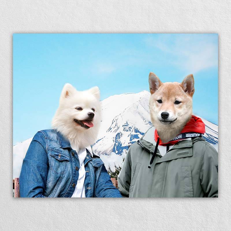 Happy Journey Custom Dog Wall Art Pet Canvas