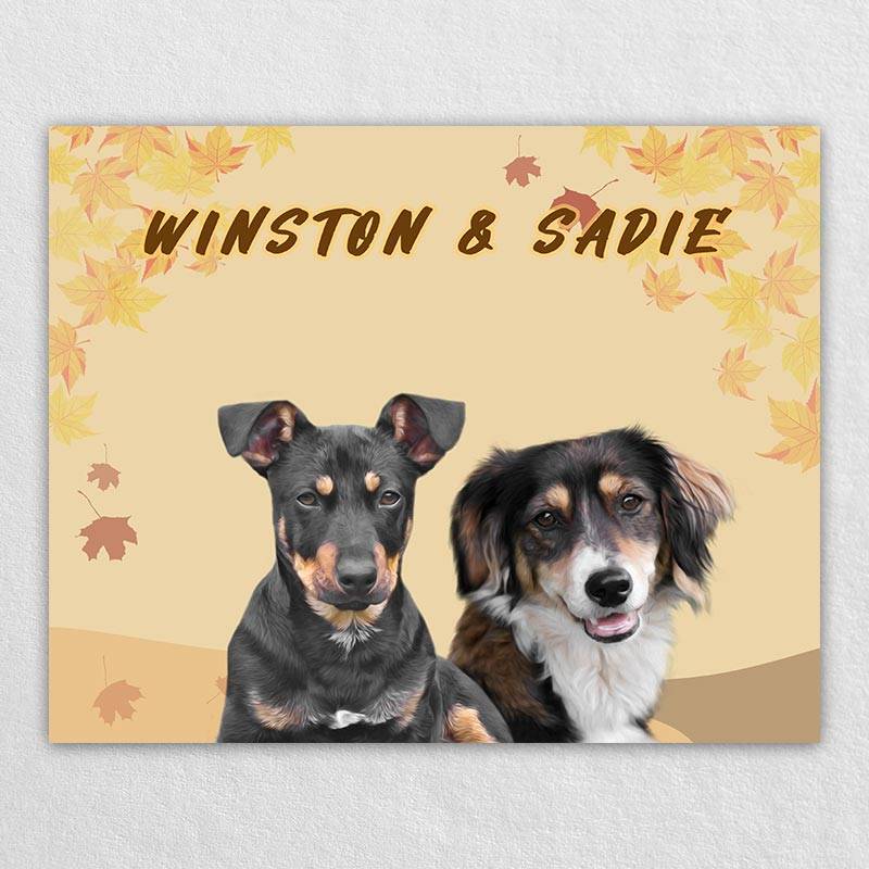 Custom Pet Canvas Personalized Dog Wall Art