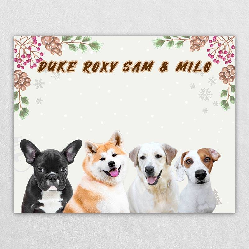 Custom Family Wall Art Pet Canvas