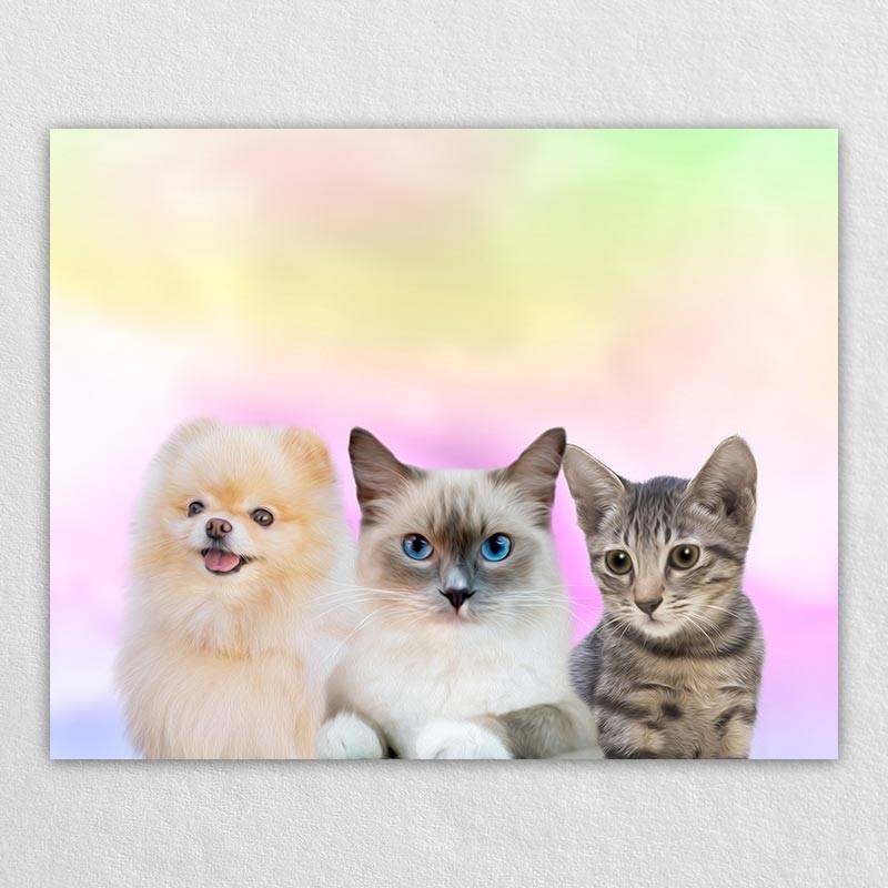 Custom Pop Art Pet Portraits Pet Painting