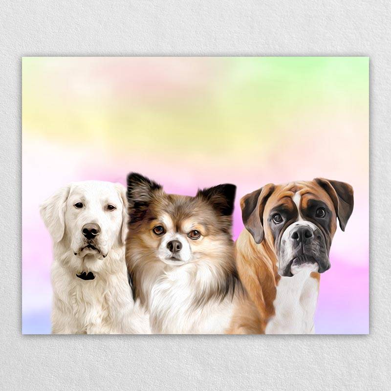 Custom Pop Art Pet Portraits Pet Painting