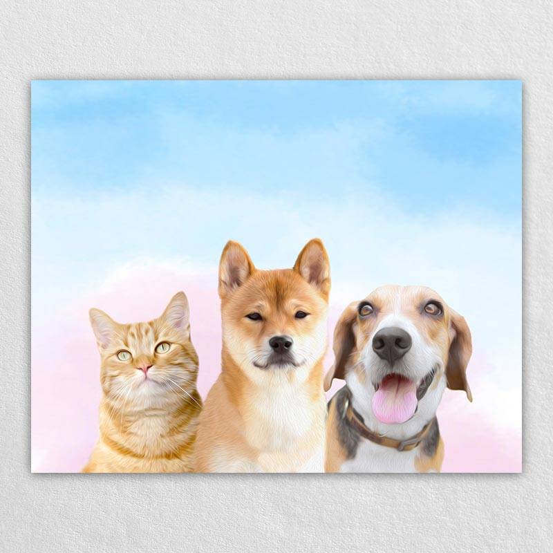 Custom Cat And Dog Wall Art