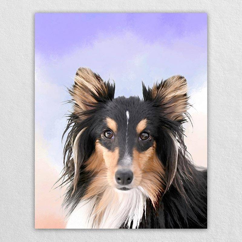 Abstract Dog Painting Pet Portrait Painting