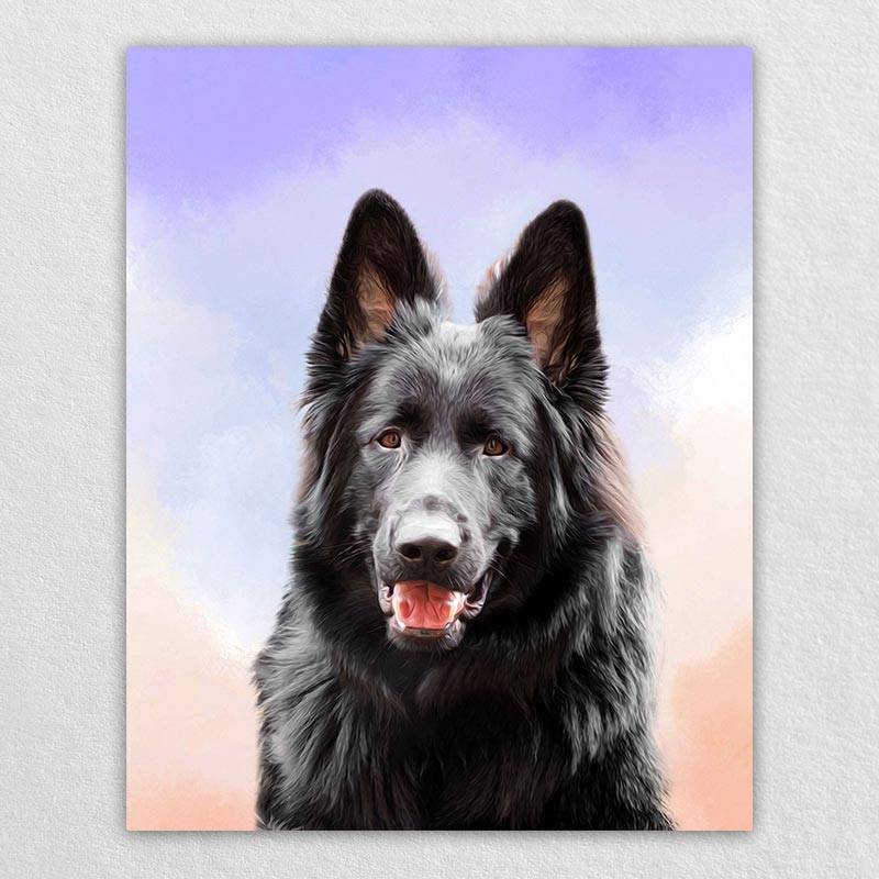 Abstract Dog Painting Pet Portrait Painting
