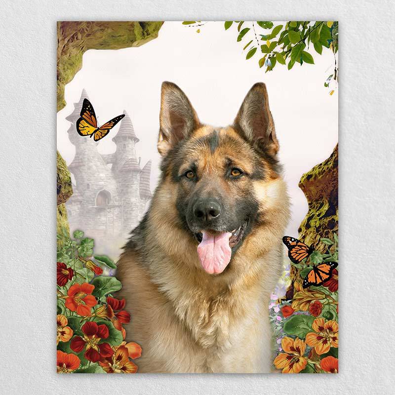 Custom Pet Artwork Pet Dog Love Wall Art