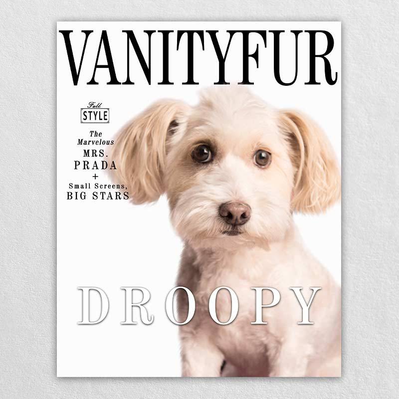 Vanity Fur Cover Cute Dog Wall Decor