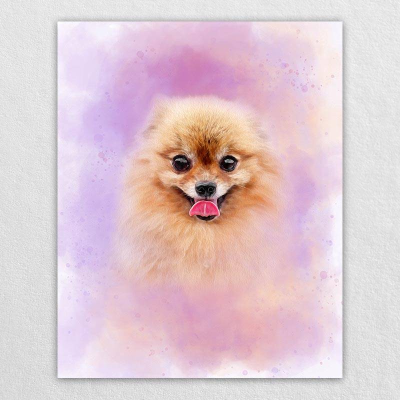 Watercolor Pet Portrait Dog Watercolor Painting