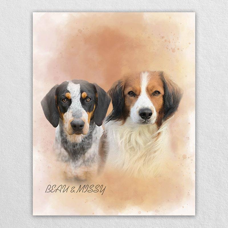 Custom Dog Watercolor Painting Pet Painting