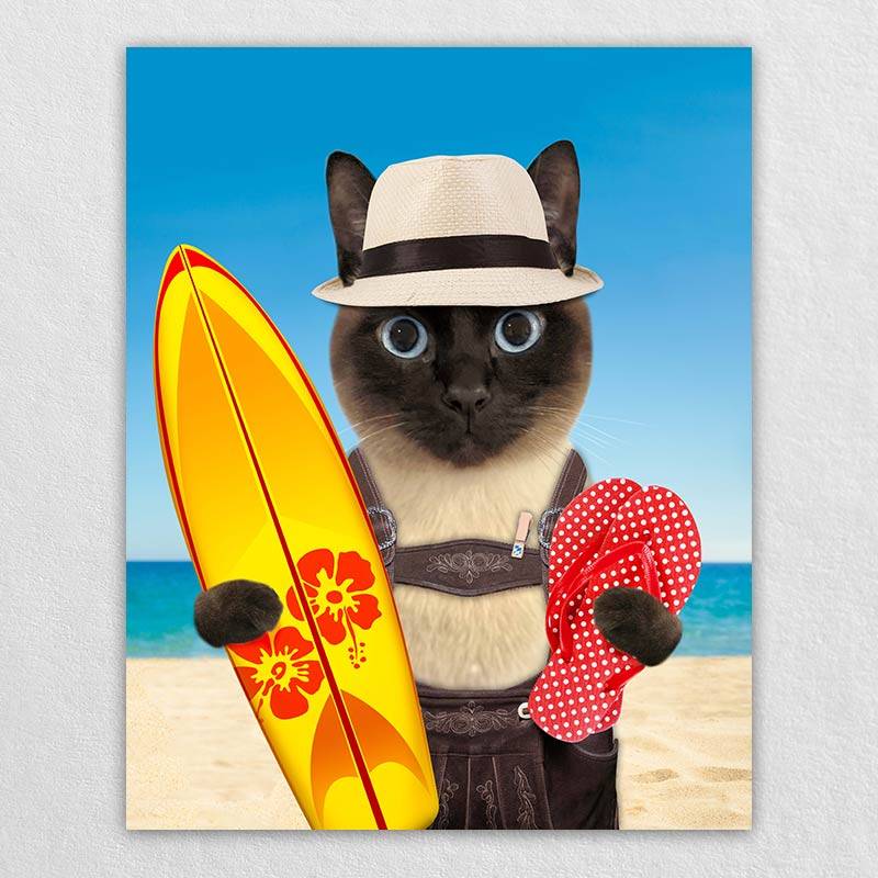Cat Portrait Pet Painting Commission