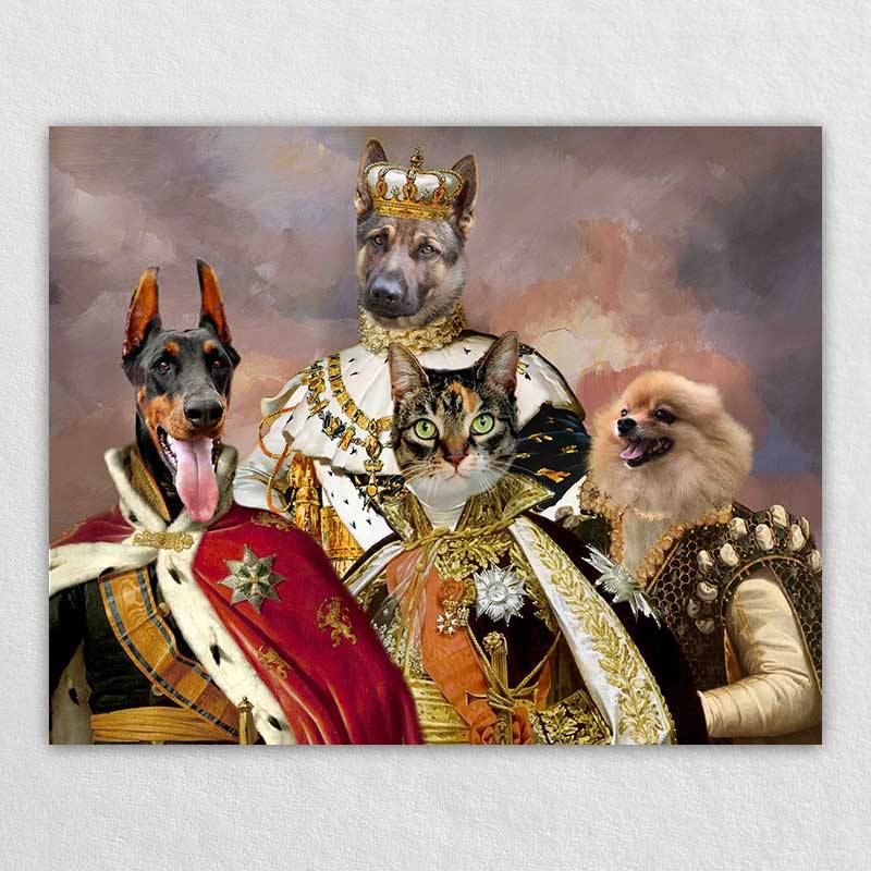 Royal Portrait Pet Head Painting