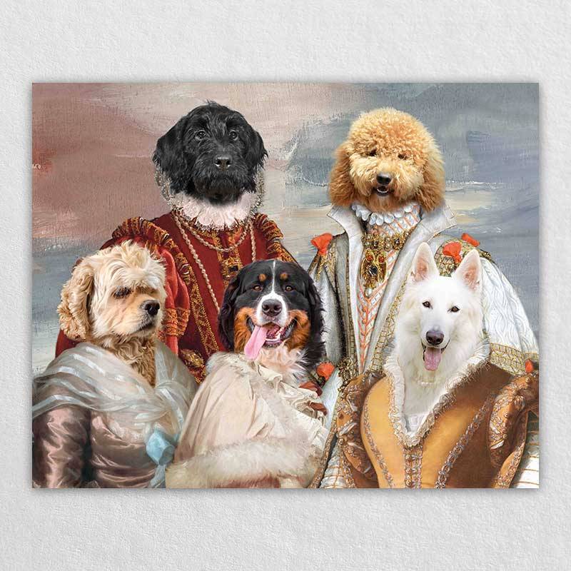 Pet Dog Portrait Painting Renaissance