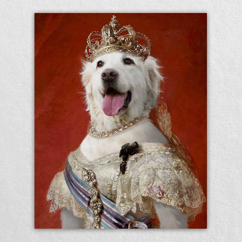 Custom Renaissance Dog Painting Pet Portrait
