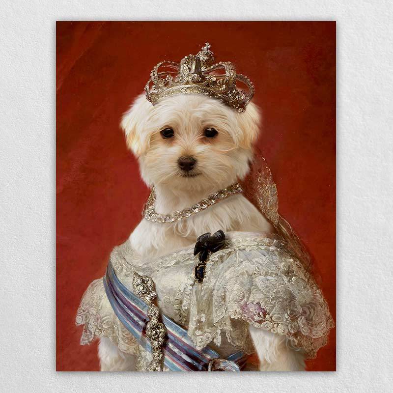 Custom Renaissance Dog Painting Pet Portrait