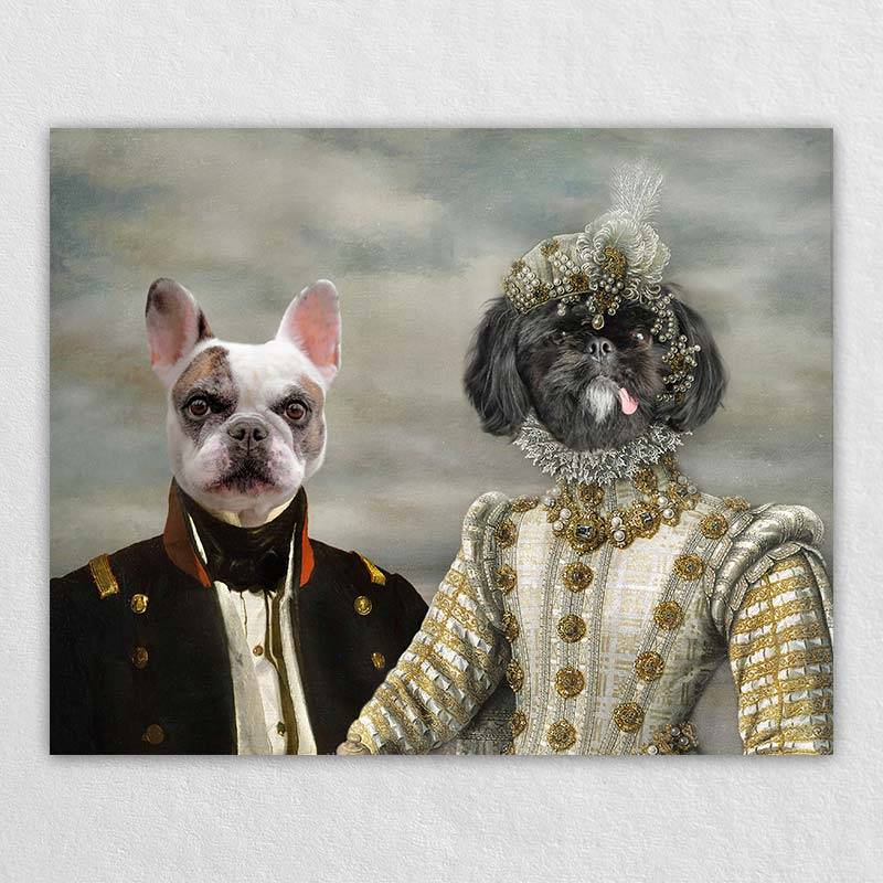 Custom Royal Dog Portraits Pet Artwork